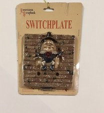 Humpty Dumpty Double Switch Plate Americana Scrapbook Hand Crafted Hand Painted