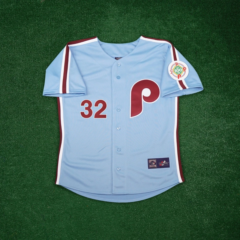 Мужская футболка Стива Карлтона 1984 Philadelphia Phillies Cooperstown синяя выездная - Изображение 2 из 4