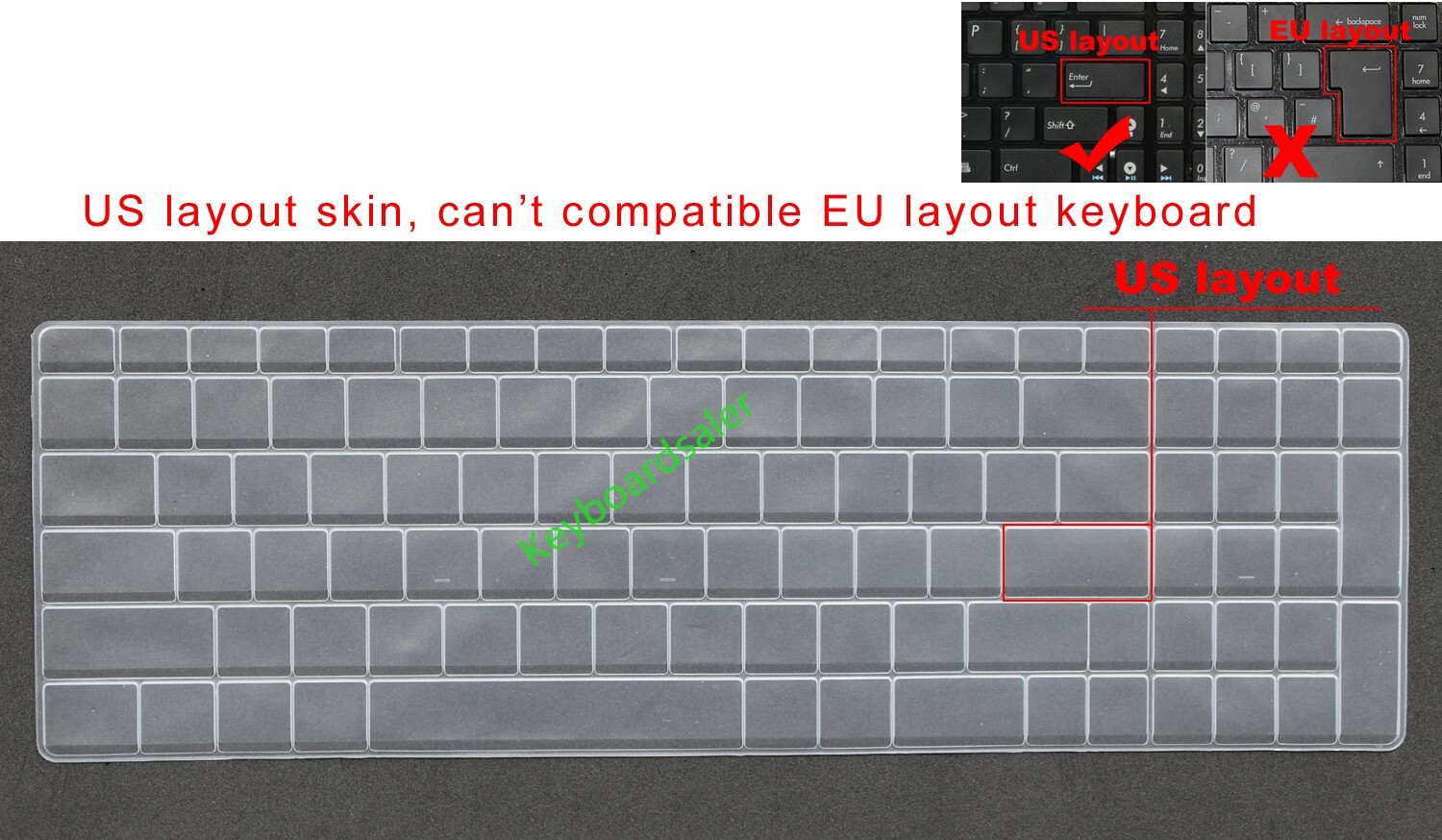 Keyboard Skin Cover for Asus X501 X502 X503 N76 K75 K751 F550 F552 x554 F70 F55
