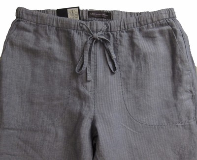 New Womens Marks & Spencer Blue Peg Leg Linen Trousers Size 14 8 Long Leg 31 | eBay