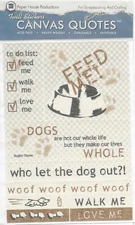 PAPER HOUSE Twill Stickers Canvas Quotes Embellishments Woof Puppy Dog Feed Me
