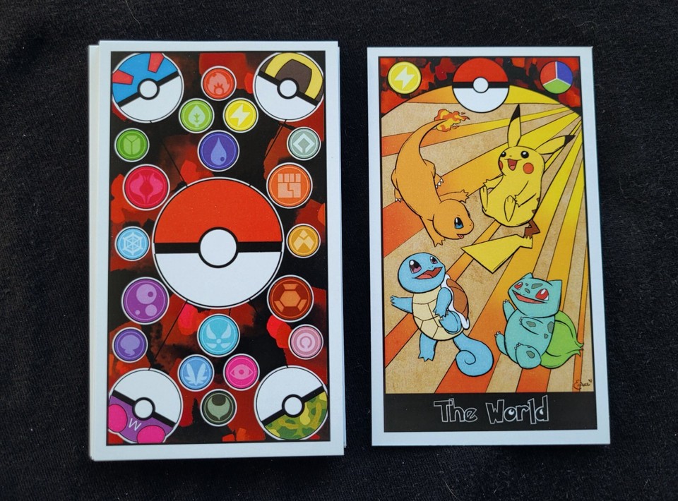 Pokemon Tarot Card Set Major Arcana 22 Tarot Cards Custom Tarot