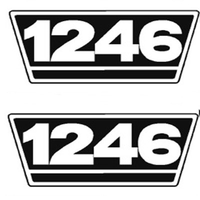IHC Traktor Aufkleber 2x Typenaufkleber 1246 Logo Emblem Sticker Label