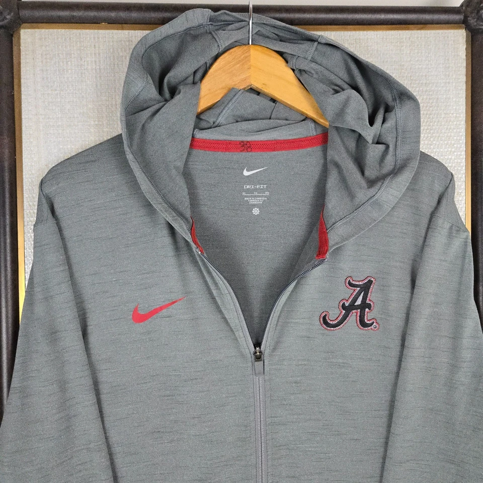 NIKE x ALABAMA On Field Full Zip Hooded Jacket Lightweight Size XL Mens Football - Image 3 of 4