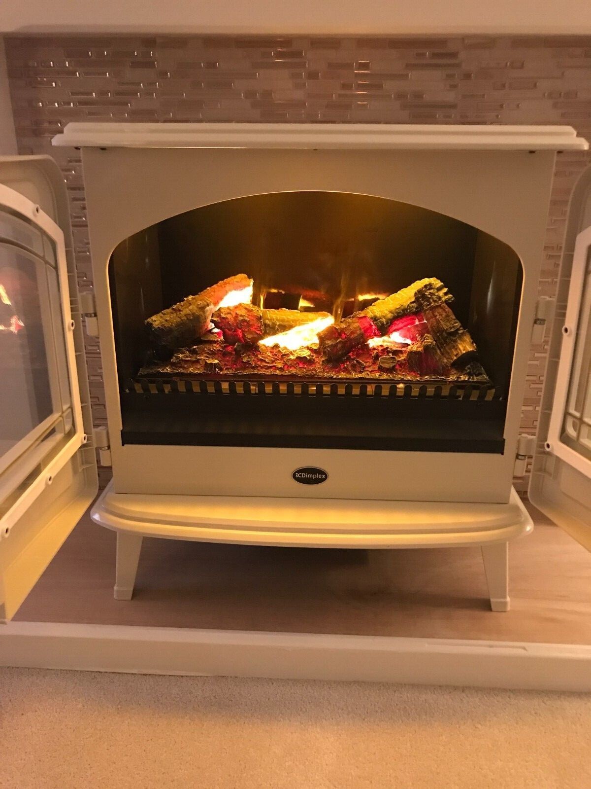 Dimplex Opti-myst Grand Cream Cast enamel effect Electric Stove | eBay