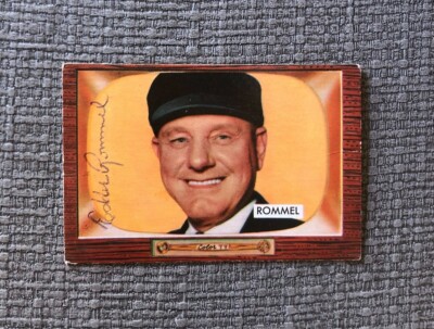 Edwin Eddie Rommel Signed 1955 Bowman Dec 1970 A Key to the Set
