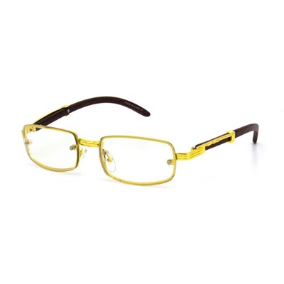 Gafas De Sol Lentes Para Humbres Nuevo Sunglasses Hip Hop Clear Lens Gold Migos