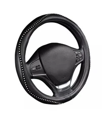 AUTOYOUTH Steering Wheel Cover Crystal Studded Rhinestone Bling Styling for Car