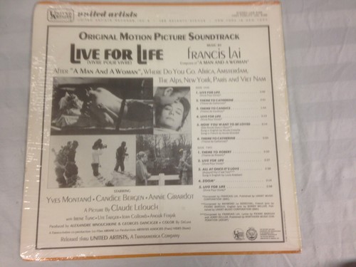 Live For Life Francis Lai Soundtrack Still Sealed LP franci lai - Foto 2 di 2