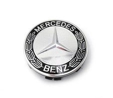 Tapacubos de aleación Mercedes Benz OEM cromo negro 75 mm 1 pieza A1714000125