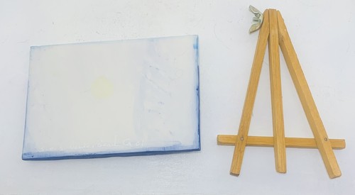 DOLPHIN 3D Ceramic Plaque w/ Mini Wood Easel 5.5”W x 4”H Decorative Ocean Decor - Picture 7 of 8
