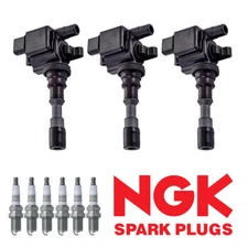3x Ignition Coil & 6 NGK Platinum Spark Plug Fit Hyundai XG350 3.5L V6 UF439
