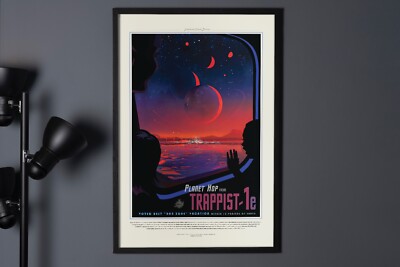 Trappist-1e - Space Tourism Exoplanet Travel Poster Wall Art by NASA JPL