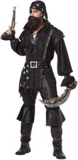 Plundering Pirate Caribbean Buccaneer Fancy Dress Up Halloween Adult Costume