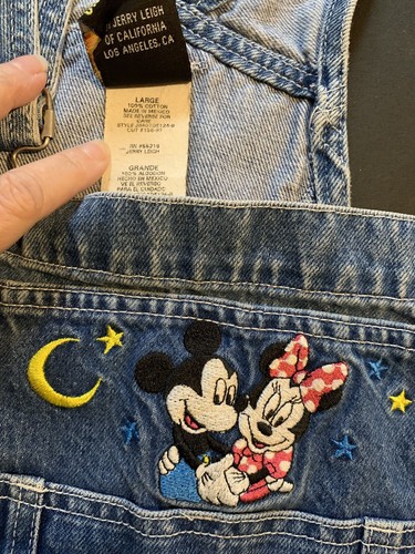 Vintage Mickey Minnie Mouse Unlimited Overalls Disney Womens Large 1990s Y2K - Picture 2 of 5
