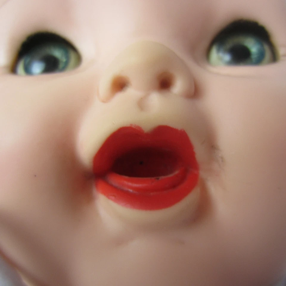 Muñeca bebé Effanbee vintage boca abierta sonrisa cuerpo de tela de aceite 21" Foto 4 de 4