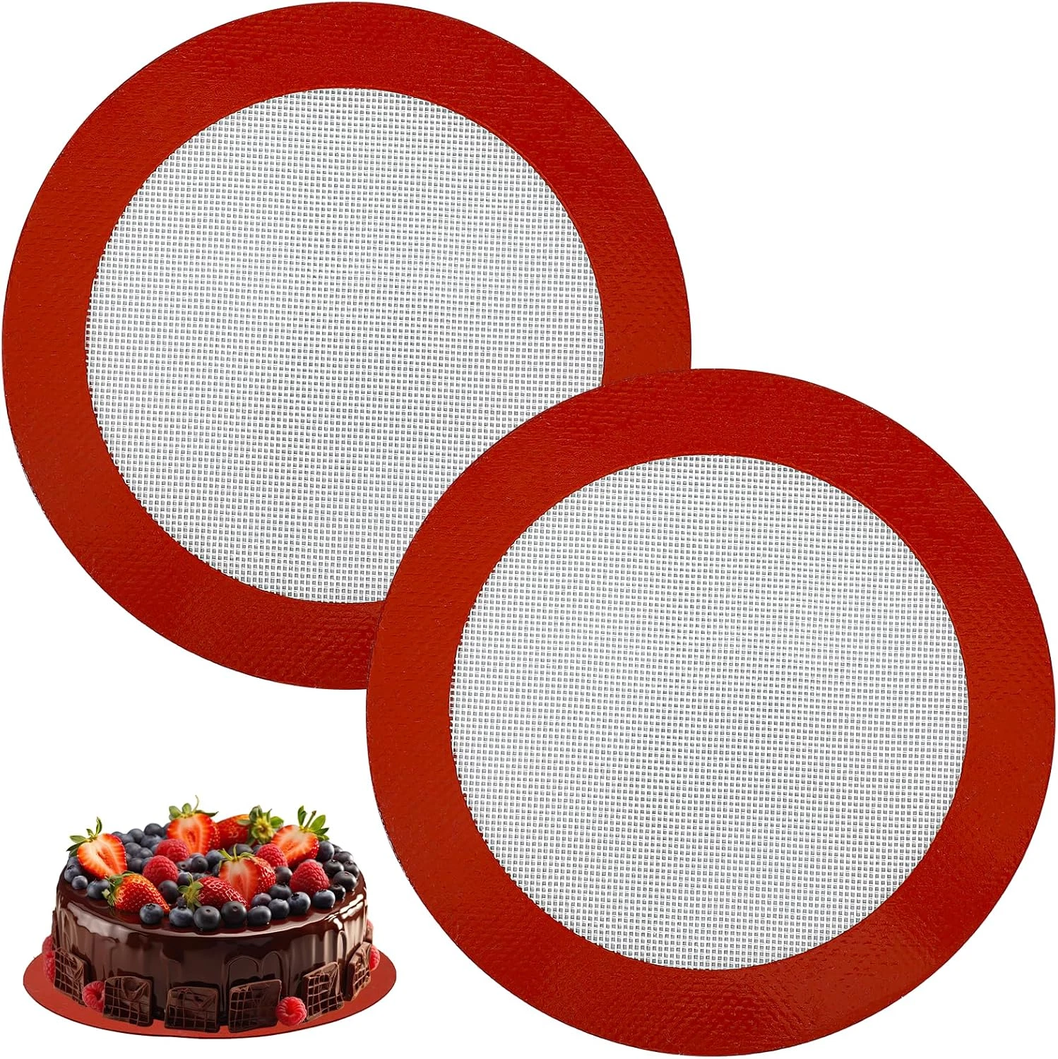 2Pcs 8 Inch round Silicone Baking Mat Silicone Baking Mats Reusable Silicone Mat
Opens in a new wind