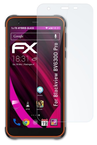 atFoliX Pellicola Vetro per Blackview BV6300 Pro 9H Armatura di protezione - Foto 3 di 5