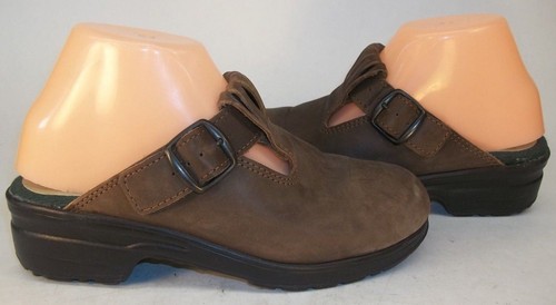 Scarpe da donna BRA SKO EU 38 US 7,5 zoccoli in pelle marrone slip-on Svezia 5671 - Foto 4 di 9