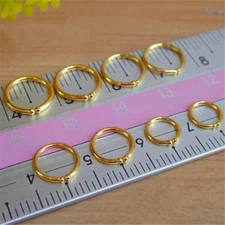 1pcs Pure 24k Yellow Gold Earrings Hoop Small Wrap Ears Circle Earring 