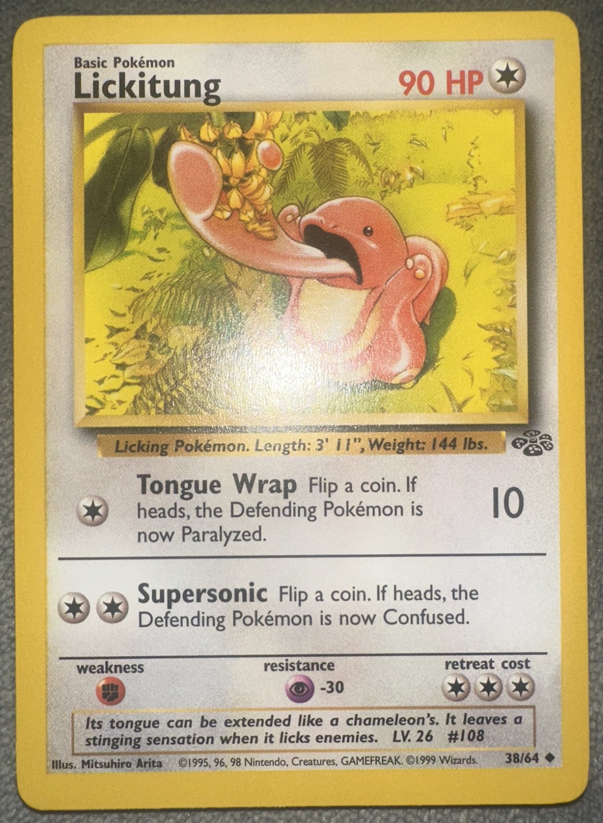 Lickitung 38/64 Uncommon Jungle Pokemon Unlimited Near Mint