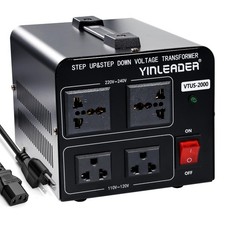 Yinleader 2000W Voltage Converter Transformer 110V to 220V OR 220V to 110V 2...