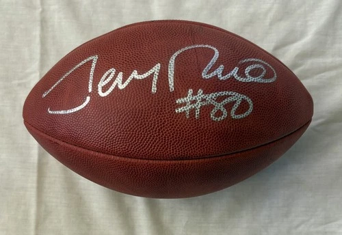 Jerry Rice signed XXIV football COA PSA/DNA