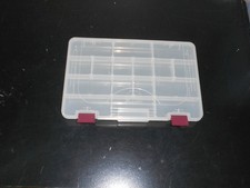 Plano 3601 Thin Stowaway with Adjustable Dividers, Clear tackle box