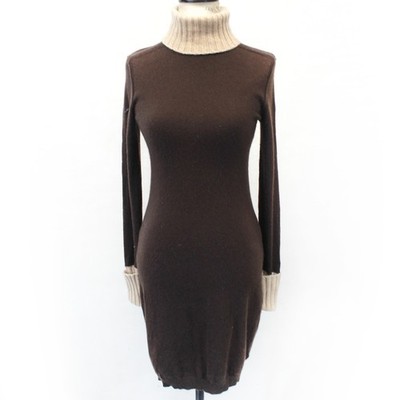 casual brown midi dress Brown Viscose Midi Dress - Minimalist Short Sleeve Dress main image 1