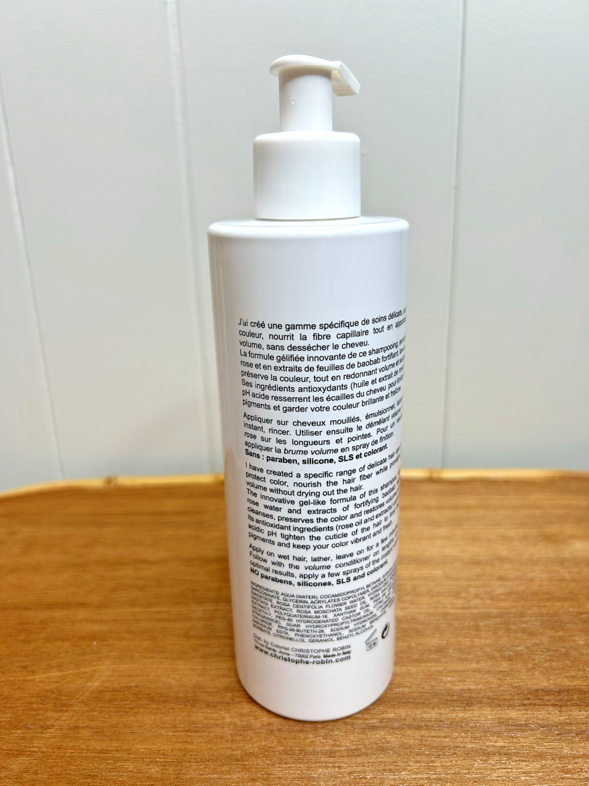 Christophe Robin Delicate Volumizing Shampoo with Rose Extracts 13.5oz / 400 mL 