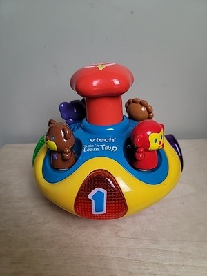 Vtech Spin 'n Learn Top Learning Teaching Toy Animals & Numbers Colors Spintop