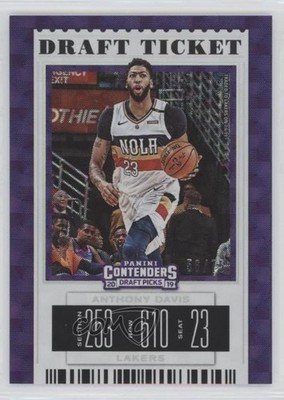 2019 Contenders Draft Picks Ticket Hyper 56/75 Anthony Davis (White Jersey) 3j0