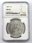1897 Morgan Silver Dollar NGC MS64