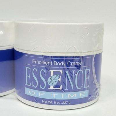 Lot 3 Jars Essence Of Time Emollient Body Creme Lotion Moisturizer 8 OZ HSN NEW