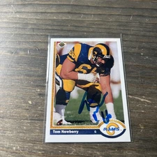 1991 Upper Deck Tom Newberry #383 Los Angeles Rams Signed AUTO Card