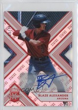 2018 Panini Elite Extra Edition Status Red Die-Cut 6/75 Blaze Alexander Auto s3g