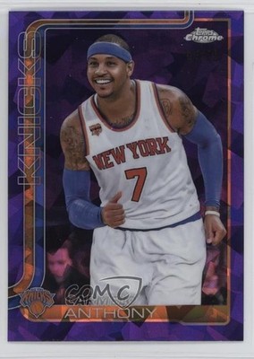 2025-26 Topps Chrome Sapphire Purple 7/75 Carmelo Anthony #248 HOF 1m1j