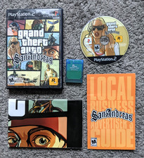 VTG 2004 PS2 PLAYSTATION GTA GRAND THEFT San Andreas COMPLETE  8MB MEMORY CARD