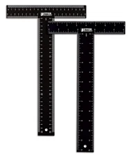 Better Office Products T Square (2 Pack) T Ruler, 12 Inch Metal Carbon Steel Rul