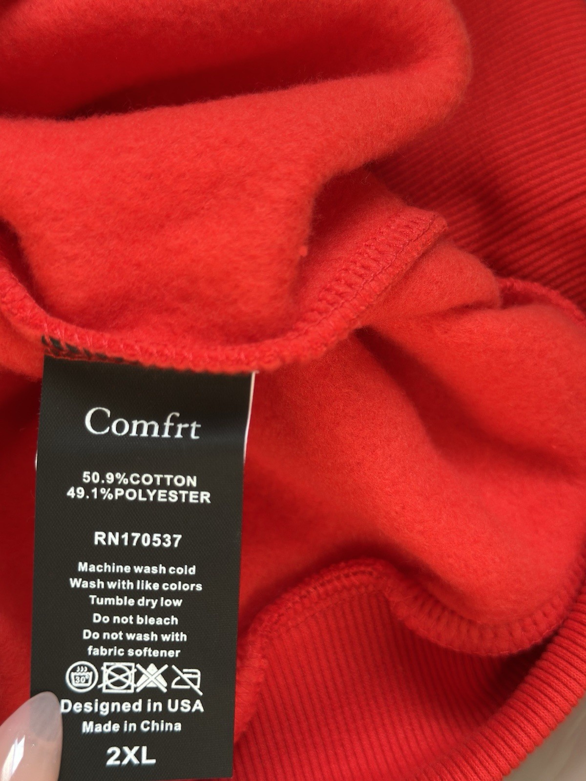 Comfrt Signature Hoodie Outfit Size 2XL XXL Unisex Sweatpants Sweatshirt Red