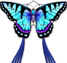 Stunning Blue Butterfly Kite: Easy to Fly, Perfect for Family Fun Outdoors