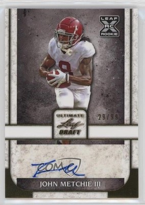 2022 Leaf Ultimate Draft Gold 29/99 John Metchie III #BA-JM1 Rookie Auto RC 2u3