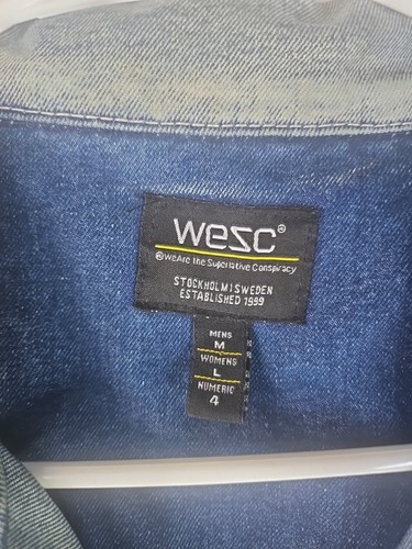 WESC GUILTY PLEASURES Unisex DENIM JACKET, Mens Medium, Women's Large. - Picture 4 of 9