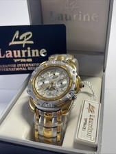Armbanduhr Herren Laurine Chronograph Vergoldet Mondphase FullSet UVP 399€
