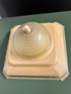 Vintage Rex Electric Clip On Shade Beige Peach Color