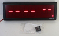 Novanex 0NT6BK 6 Digit PoE Red LED Clock Black Aluminum Case
