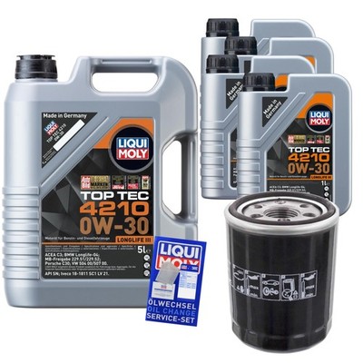 Inspektionspaket 9 L Liqui Moly Top Tec 4210 0W-30 für Mitsubishi Mirage/Space