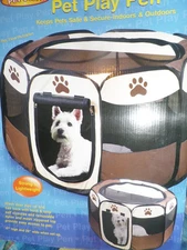 PET STORE 17"H x 29"W Portable Pet Play Pen Playpen Small 4569