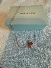 Autentica collana con ciondolo cuore amorevole Tiffany Paloma Picasso/argento sterling