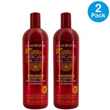 Creme of Nature Argan Oil Moisture Shine Shampoo 20 fl oz 2 Pack New